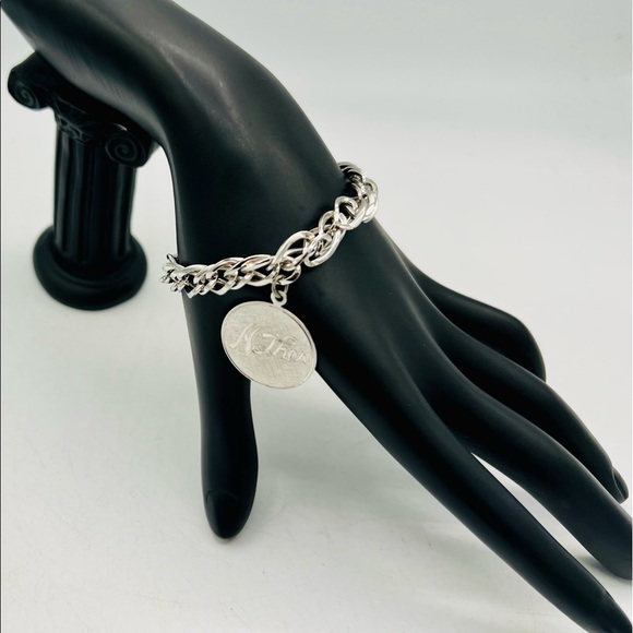 Vintage silver overlay MOTHER /NANNA charm bracelet - Picture 2 of 8